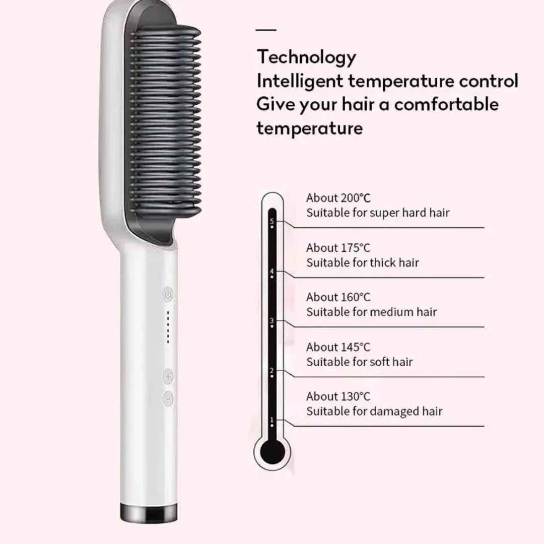 Plancha Cepillo 2 En 1 Alisador Y Ondula