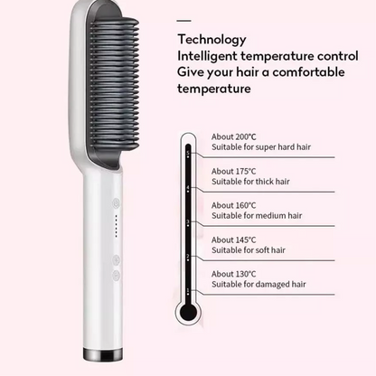 Plancha Cepillo 2 En 1 Alisador Y Ondula